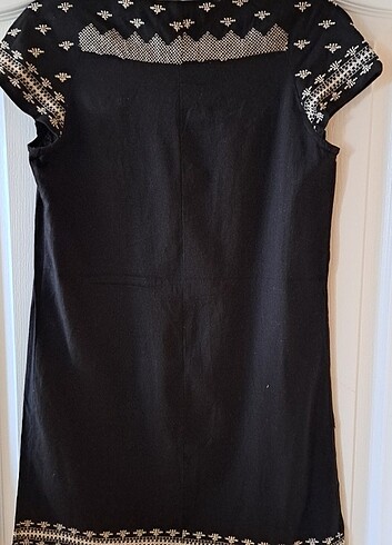 Zara Zara elbise S Beden siyah keten