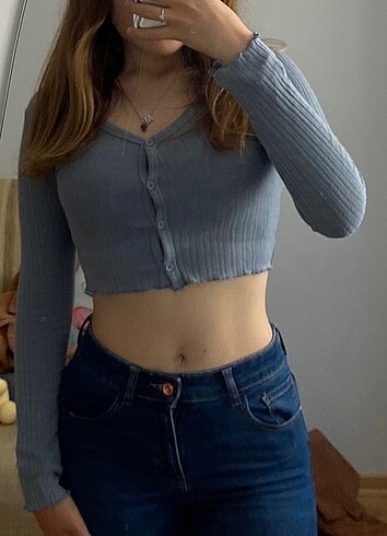 Pull&Bear fitilli hırka crop