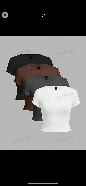 Shein 4?lü crop seti
