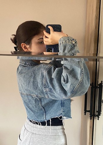 Defacto Kadın Mavi Denim Kot Ceket