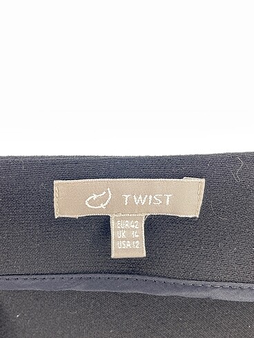 42 Beden siyah Renk Twist Midi Etek %70 İndirimli.