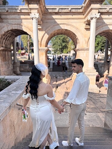l Beden beyaz Renk nikah elbisesi ve aksesuarı