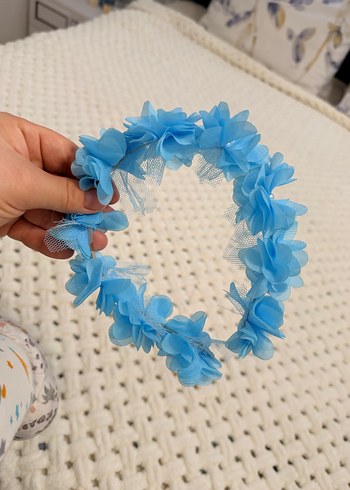 Mavi Fırfırlı lohusa taç - Görsel 3