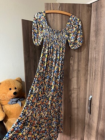 l Beden çeşitli Renk Çiçek desenli elbise