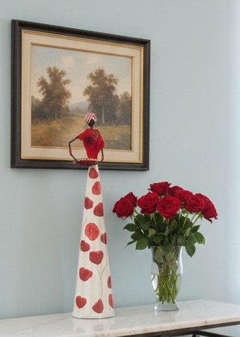 Afrikalı kadın biblo, dekoratif aksesuar - Görsel 7