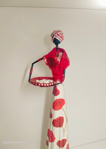 Afrikalı kadın biblo, dekoratif aksesuar - Görsel 16