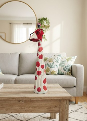 Afrikalı kadın biblo, dekoratif aksesuar - Görsel 9