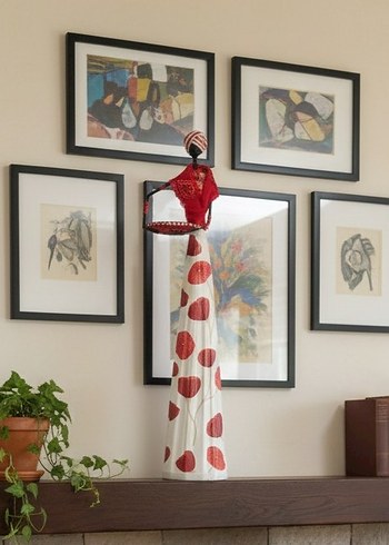 Afrikalı kadın biblo, dekoratif aksesuar - Görsel 12