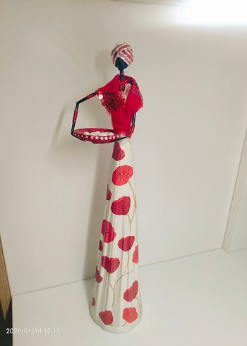 Afrikalı kadın biblo, dekoratif aksesuar - Görsel 8