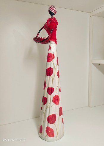 Afrikalı kadın biblo, dekoratif aksesuar - Görsel 13