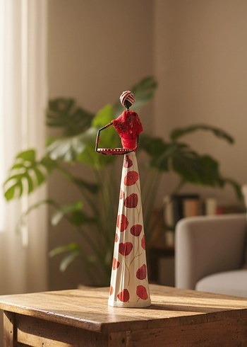 Afrikalı kadın biblo, dekoratif aksesuar - Görsel 11