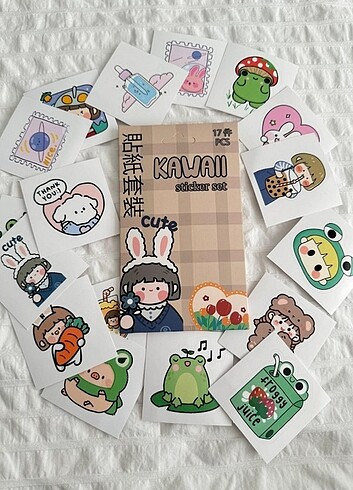 Kawaii Kutulu Sticker Seti