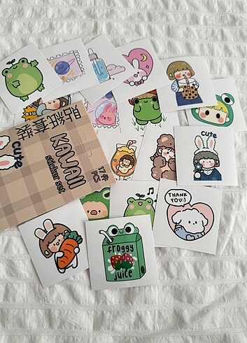 Kawaii Kutulu Sticker Seti