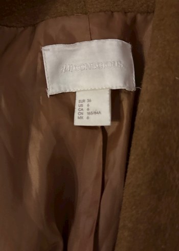 Kahverengi Kadın Kaban Kürk Detaylı - Görsel 2