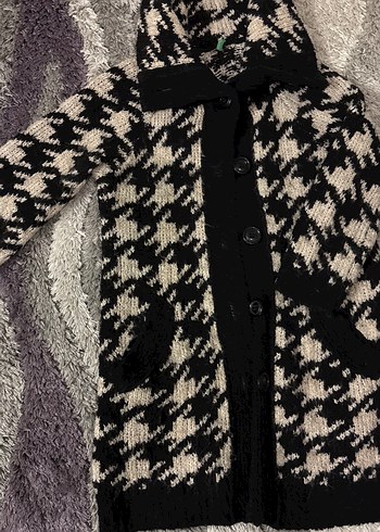 Kürklü Desenli Midi Kadın Hırka - Görsel 3