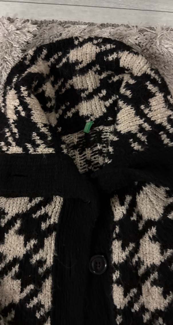 Kürklü Desenli Midi Kadın Hırka - Görsel 2