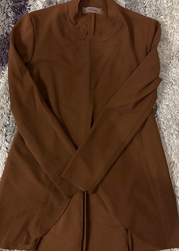 Kadın Kahverengi Uzun Kollu blazer - Görsel 3