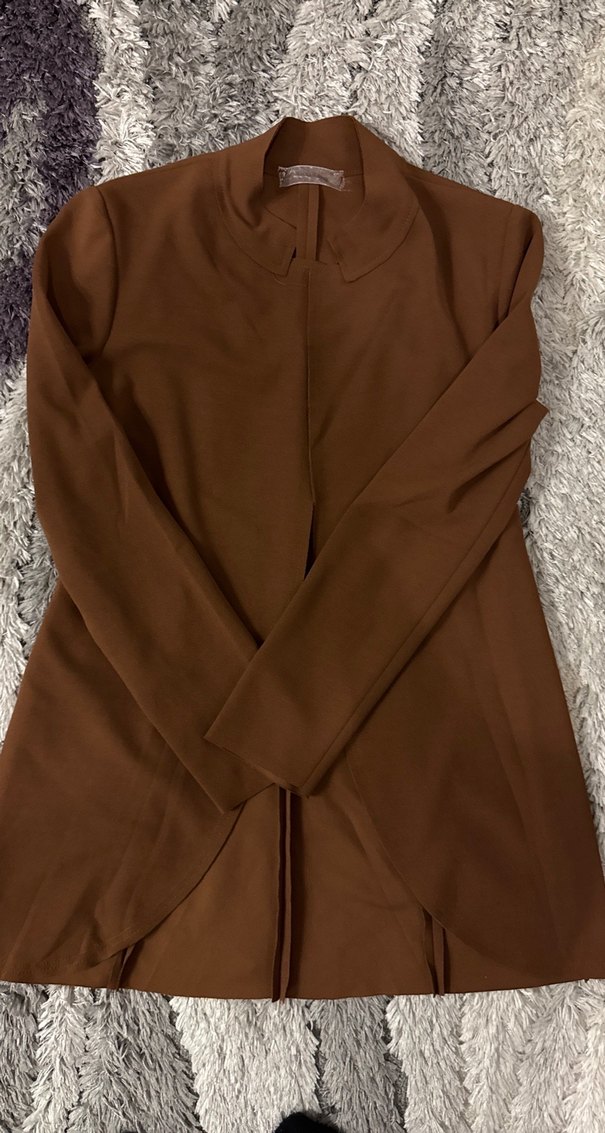 Kadın Kahverengi Uzun Kollu blazer - Görsel 3