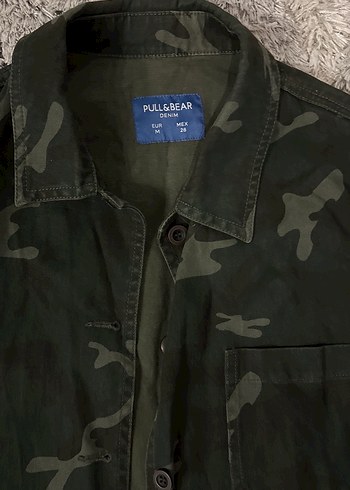 Düğmeli Kamuflaj Desenli Kadın Ceket - Görsel 2