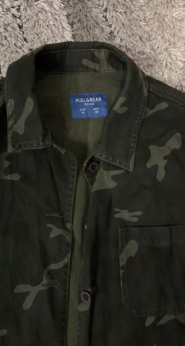 Düğmeli Kamuflaj Desenli Kadın Ceket - Görsel 2