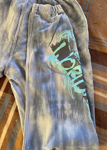 Gri Batik Desenli unisex eşofman - Görsel 6