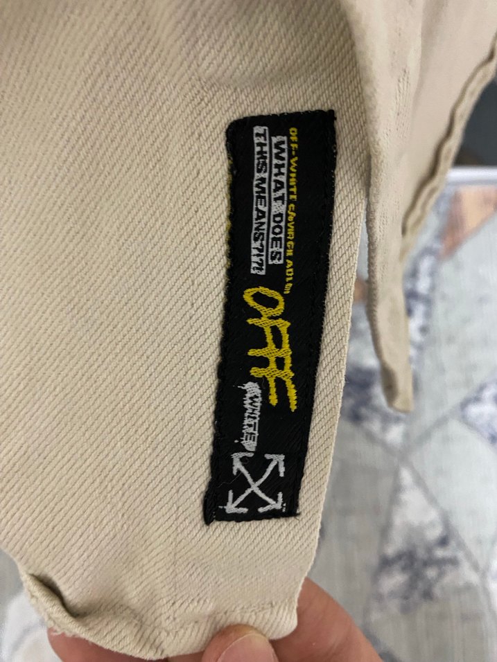 Off white kot çeket erkek - Görsel 4