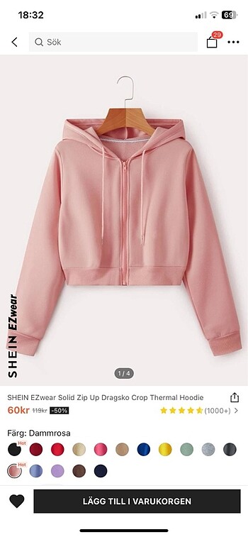 Pembe crop ceket