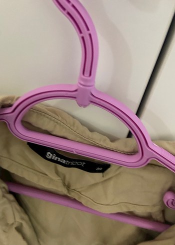 Bej Düğmeli Midi Kadın Ceket - Görsel 2