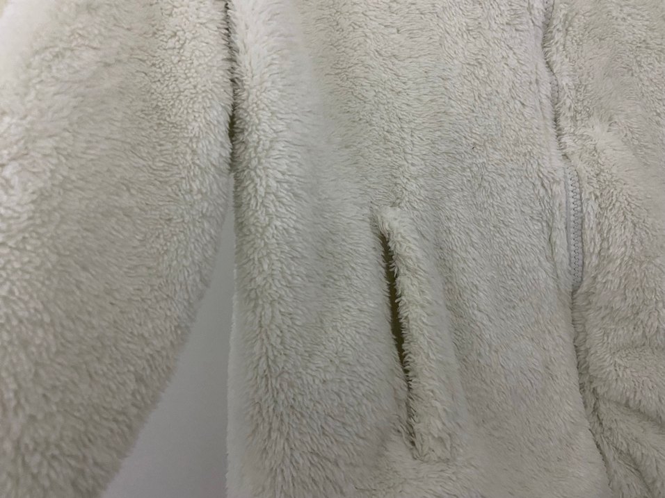 Beyaz Kapüşonlu Peluş Kadın Ceket - Görsel 4