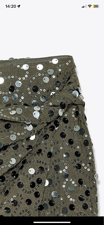 Zara Zara viral pullu dökümlü şort etek