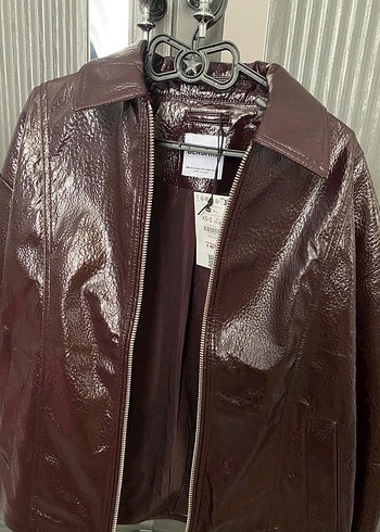 s Beden Bershka vinil görünümlü ceket