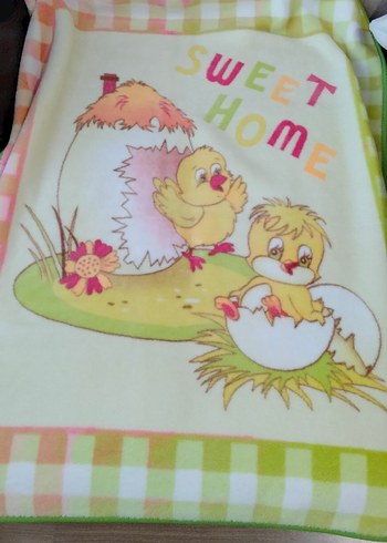 Pastel Renkli Baskılı Bebek Battaniyesi