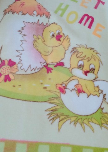 Diğer Pastel Renkli Baskılı Bebek Battaniyesi