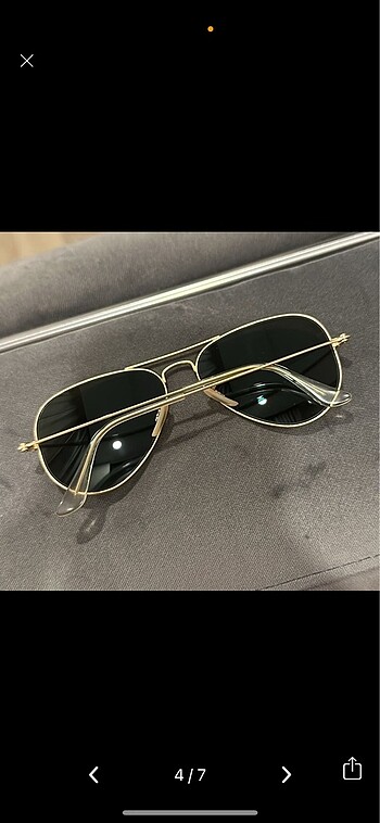 Beden mavi Renk Ray ban aviator aynalı gözlük