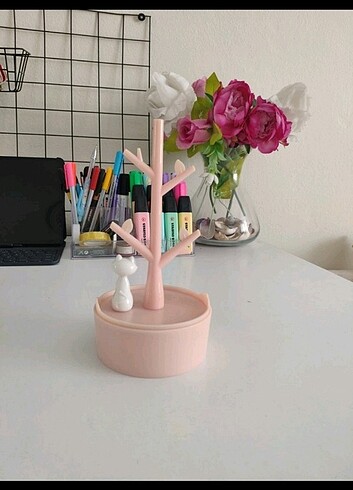 Beden Kedi desenli takı kutusu