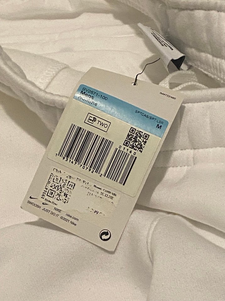 Nike club fleece beyaz eşofman altı - Görsel 3