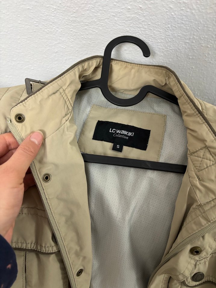 Bej Erkek Keten Kemerli Ceket - Görsel 2