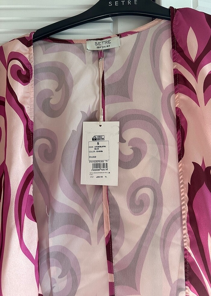 Setre orkide crop gömlek - Görsel 3