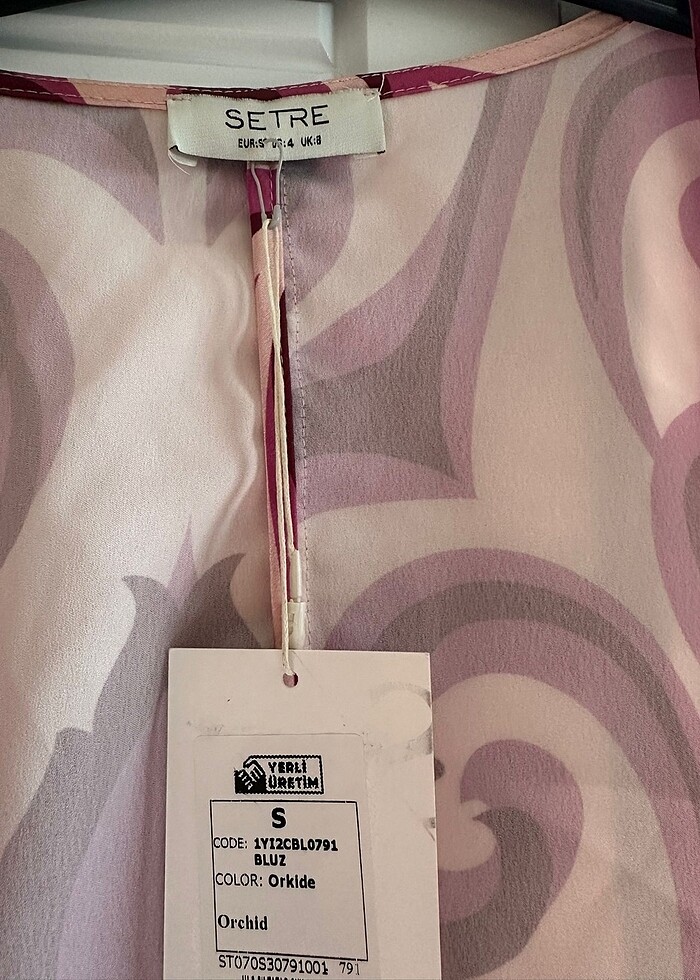 Setre orkide crop gömlek - Görsel 4