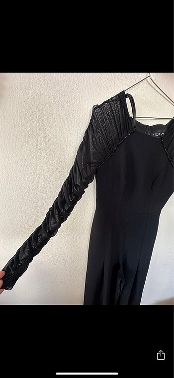 Setre Siyah Tulum - Görsel 6