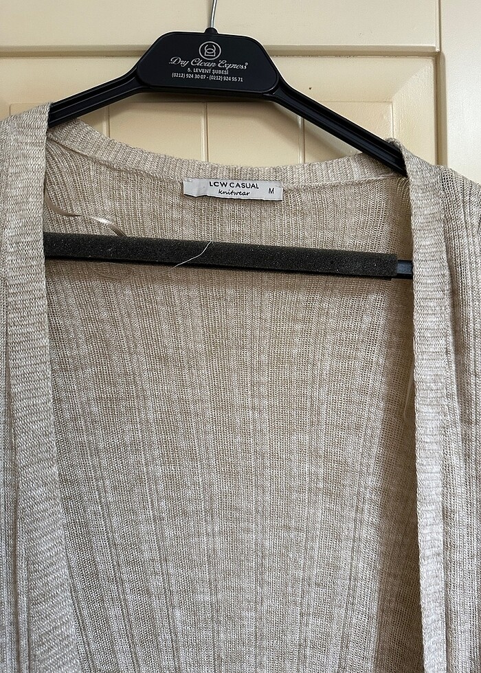 Sütlü kahve uzun triko hırka - Görsel 2