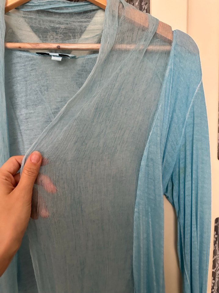 Mavi Bohem  Uzun Kollu Kadın Hırka - Görsel 2