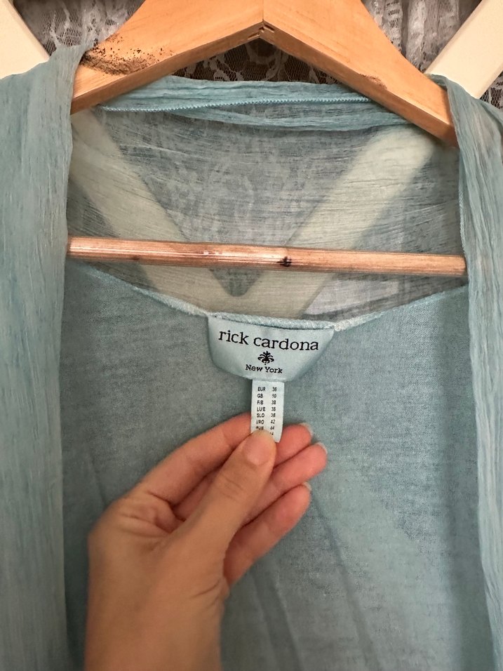 Mavi Bohem  Uzun Kollu Kadın Hırka - Görsel 4