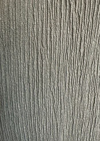 Su yeşili Uzun Piliseli Keten Etek - Görsel 3