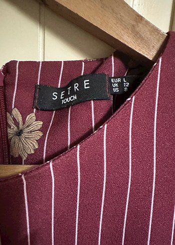 Bordo Çiçekli Bohem Elbise - Görsel 3