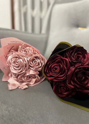 Koyu Bordo Gül Buketi - Görsel 3