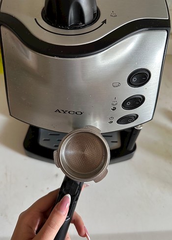 AYCO Beyaz Gri Espresso Kahve Makinesi - Görsel 3