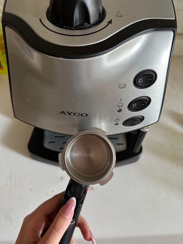 AYCO Beyaz Gri Espresso Kahve Makinesi - Görsel 3