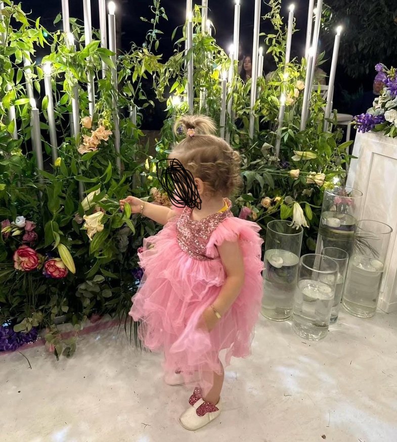 Pembe Payetli ve Tüllü Kız Çocuk Elbisesi - Görsel 3