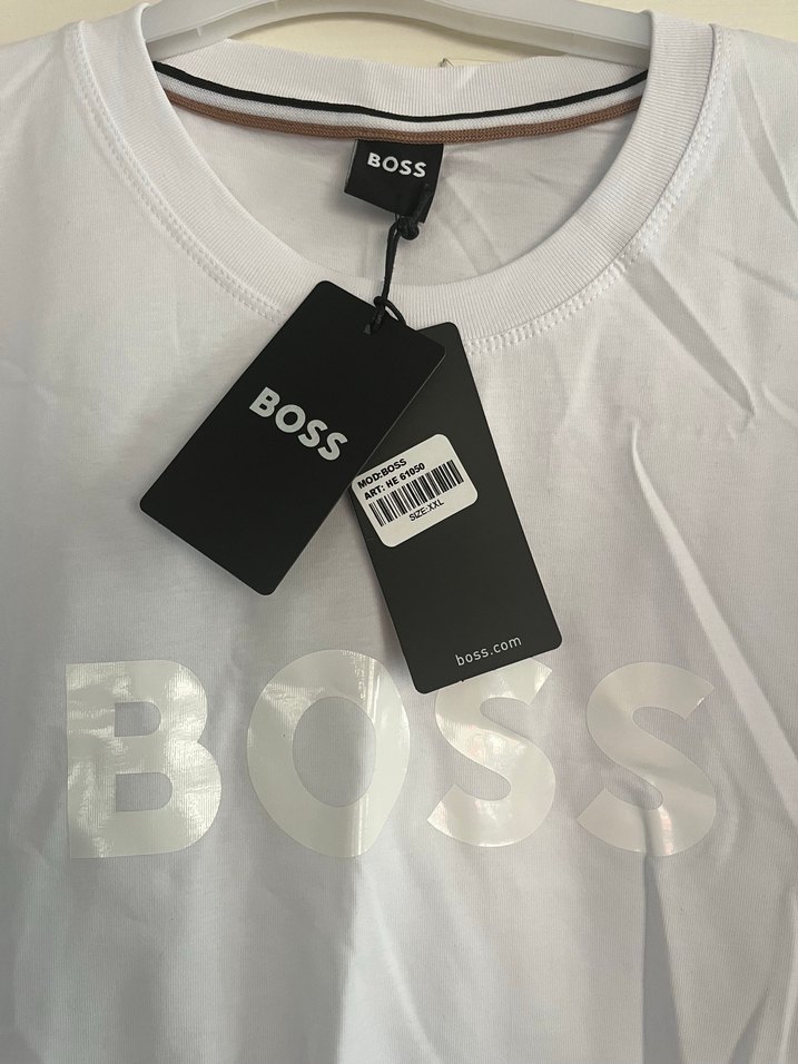 Hugo Boss Beyaz Baskılı T-shirt - Görsel 4